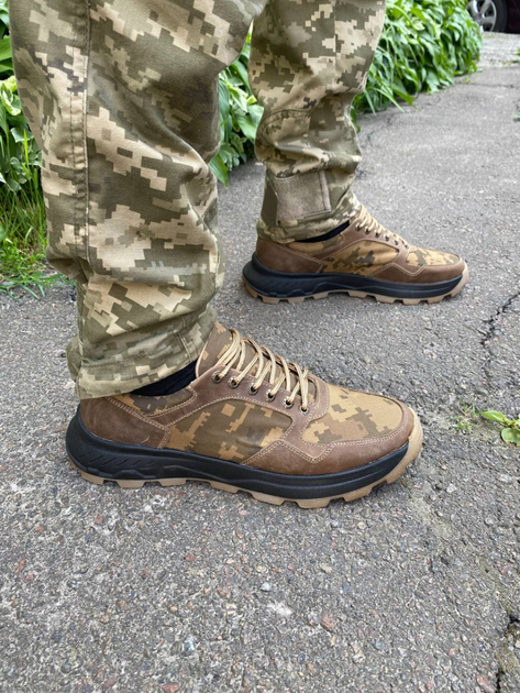 Кросівки чоловічі тактичні ShoesBand Коричневі Натуральний нубук з текстильної сіткою 41 (27 см) (S32001-1) - зображення 2