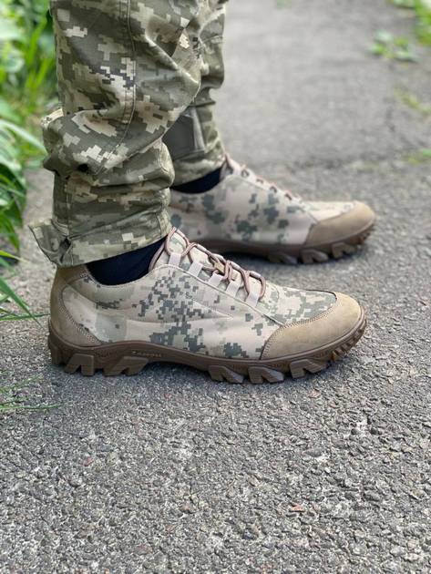 Кросівки чоловічі тактичні ShoesBand камуфляжні Хакі Надміцна натуральна замша розмір 42 (28,0 см) - зображення 1