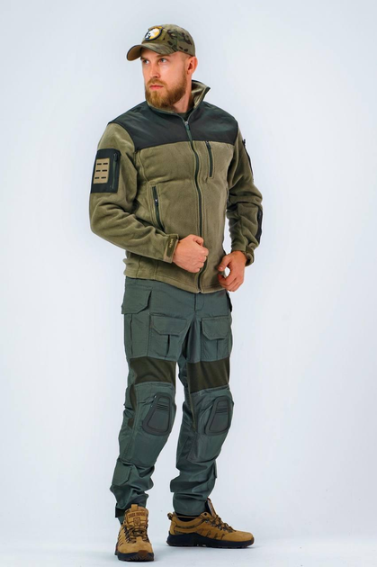 Военная тактическая кофта Флисовая Soldier Олива 54 размер - изображение 2