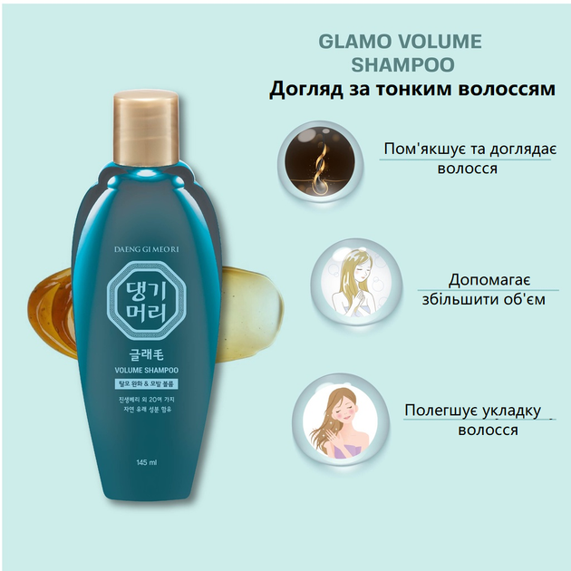 Шампунь для об'єму Daeng Gi Meo Ri Glamo Volume Shampoo 145ml - зображення 3