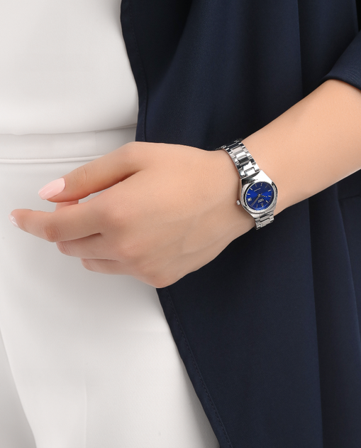 Женские часы Casio LTP-1170A-2ARDF Синие с серебристым - изображение 5