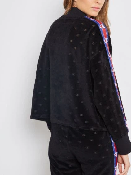 Bluza damska bez kaptura welurowa Champion 111047-KL001 XS Czarna (8052785222001) - obraz 2