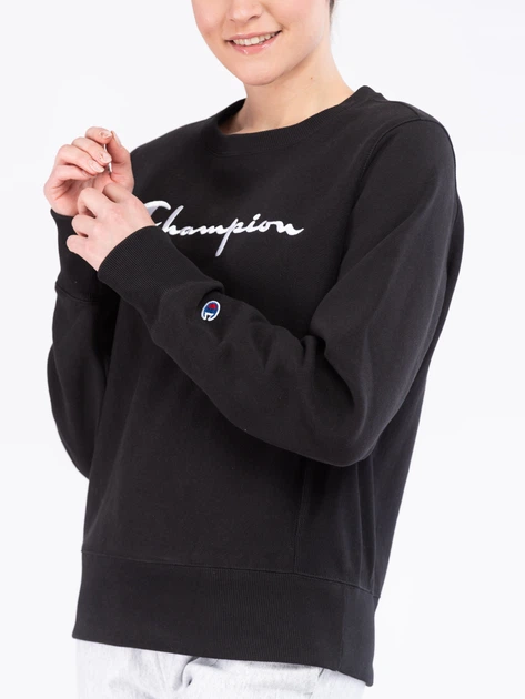 Світшот жіночий Champion 112188-KK001 XS Чорний (8056426484582) - зображення 3