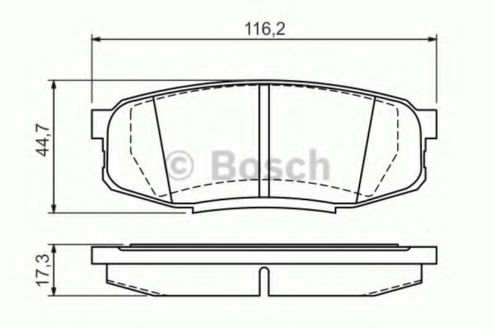 Комплект тормозных колодок, дисковый тормоз Bosch (0986494380) – фото ...