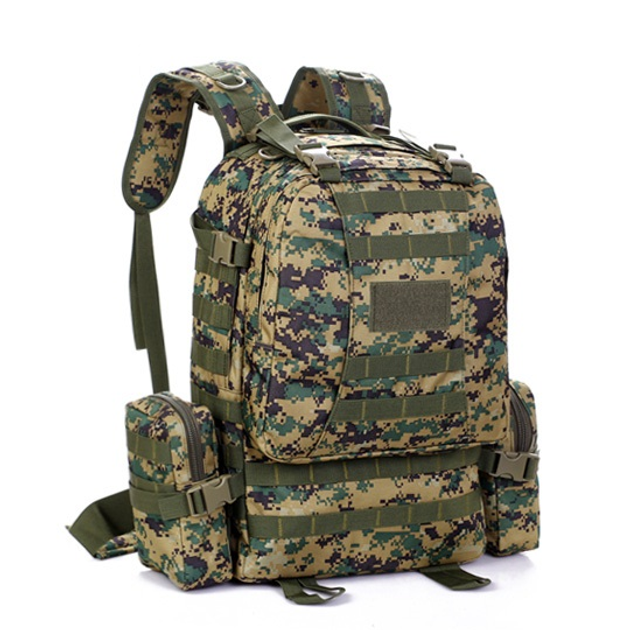 Рюкзак тактический военный Protector plus S409 50л штурмовой с системой Molle jungle digital камуфляж - изображение 1