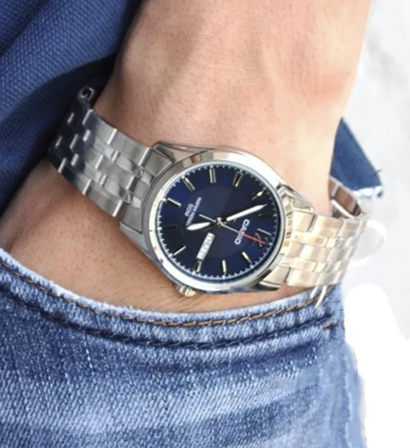 Прочные Наручные часы Casio MTP-1335D-2AVDF Синие с серебристым - изображение 4