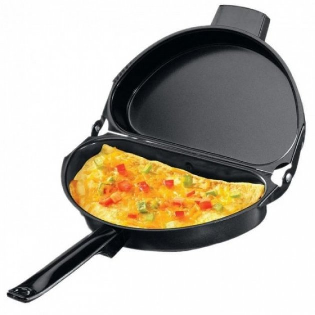 Двойная сковорода для омлета антипригарная Folding Omelette Pan - изображение 3