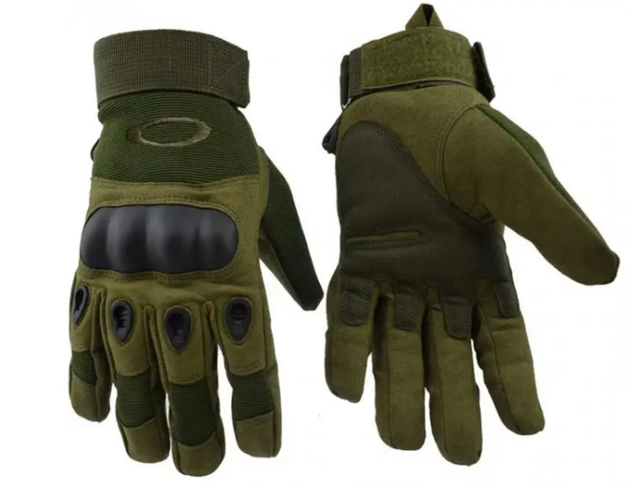 Тактические перчатки с пальцами LeRoy модель Combat размер L (олива) - изображение 1