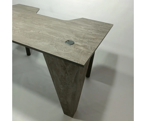 Стіл комп'ютерний геймерський ігровий DROM Square Iron Stone + Підставка для системного блоку - зображення 5