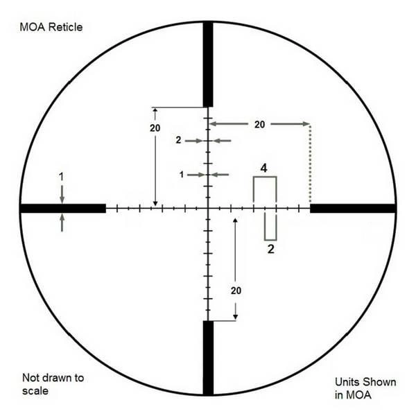 Прицел оптический Barska Level 6-24x56 (IR MOA R/G) + Rings Brsk(S)925759 - изображение 2