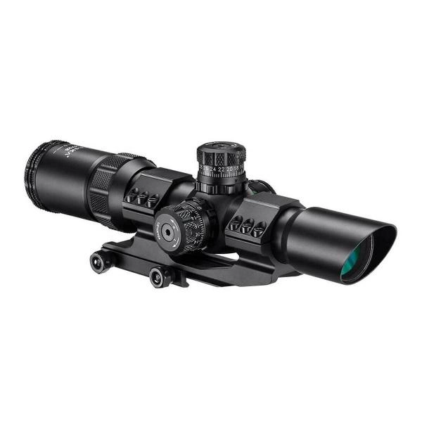 Приціл оптичний Barska SWAT-AR Tactical 1-4x28 (IR Mil-Dot R/G) + mount Brsk(S)14967 - зображення 1