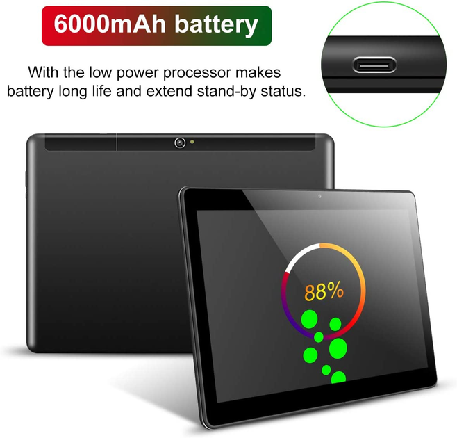 Планшет 10.1" Padgene ‎Q20 4/64 ГБ 4G 2-SIM 8 ядер Android 10 6000 mAh ...