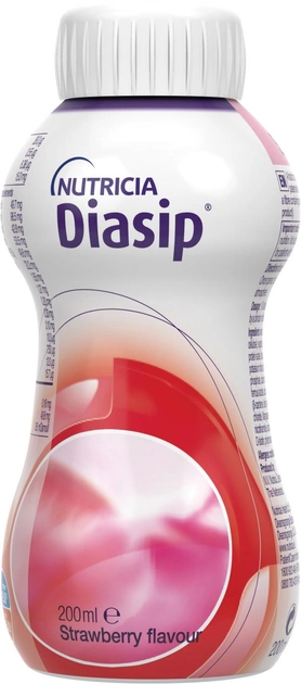 Энтеральное питание Nutricia Diasip Strawberry flavour Диасип со вкусом клубники 200 мл (8716900581175) - изображение 1
