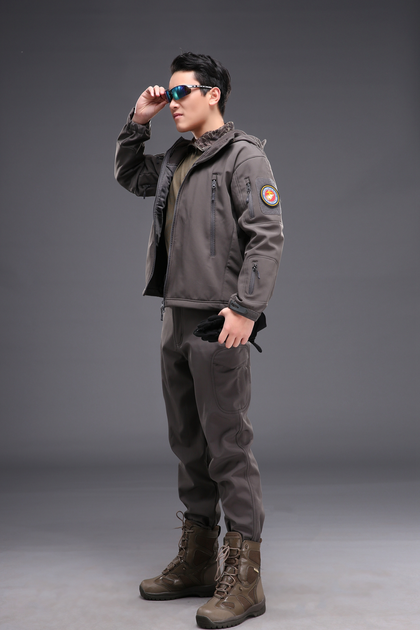 Тактическая куртка / ветровка Pave Hawk Softshell grey S - изображение 2