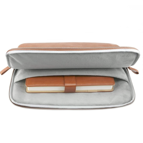 Чохол для ноутбука MOSISO Laptop Premium PU Leather Sleeve 16" Brown - зображення 4