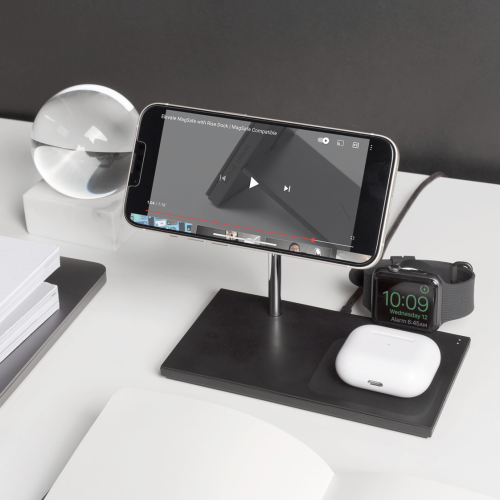 Зарядное устройство Native Union Snap 3in1 Magnetic Wireless Charger Black (SN3IN101) - зображення 6