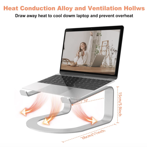 Подставка для ноутбука Duchy Aluminum Ergonomic Portable Silver - изображение 4