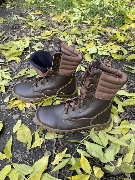 Берці зимові полегшені, взуття для військових KROK BЗ1, 40 розмір, коричневі, 01.40 - зображення 1