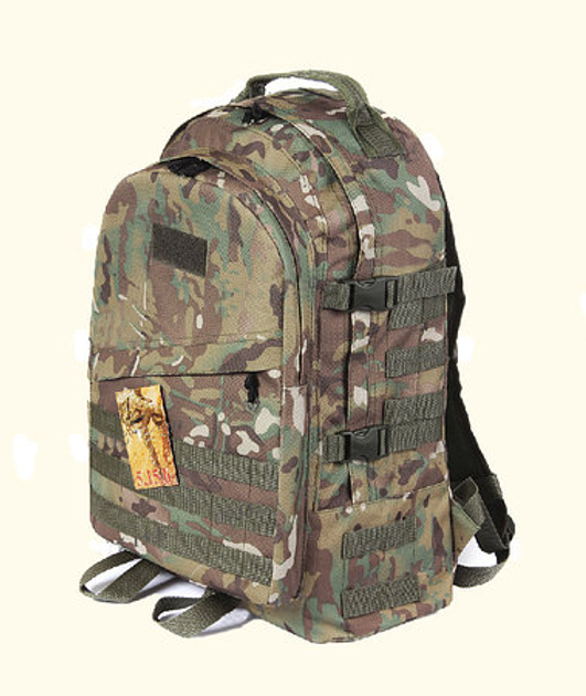 Крепкий походный тактический рюкзак с органайзером на 40 литров мультикам - изображение 2