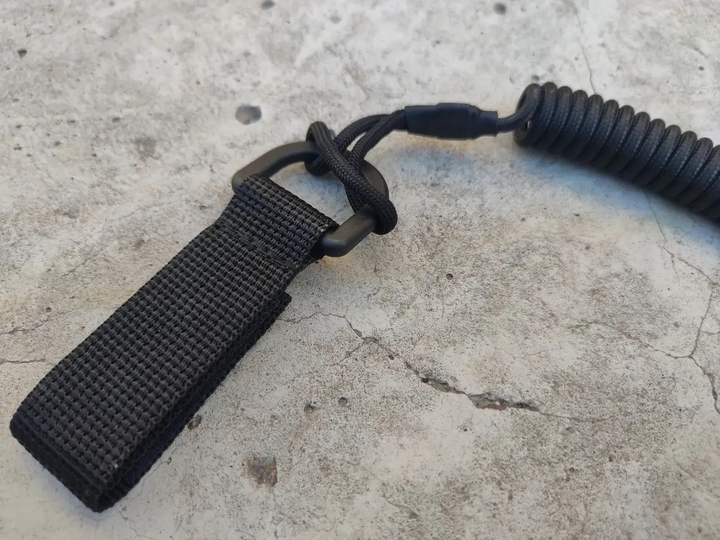 Шнур страховочный витой (тренчик) спиральный паракорд черный 971 - изображение 2