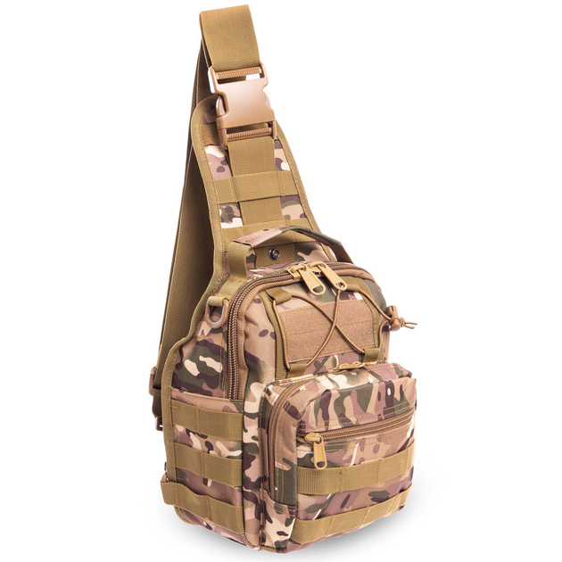 Рюкзак тактический патрульный однолямочный сумка-слинг тактическая SILVER KNIGHT V-7 л Камуфляж TY-098 - изображение 1