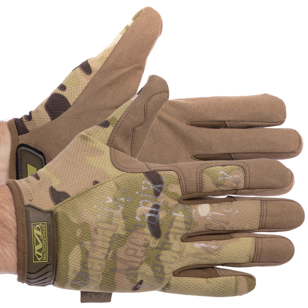 Тактические перчатки с закрытыми пальцами MECHANIX камуфляж Размер XL BC-5623 - изображение 1