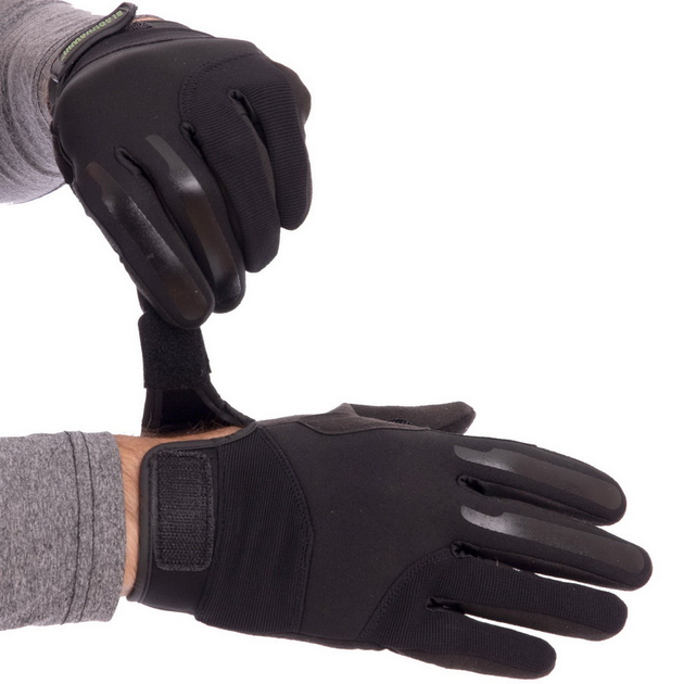 Тактичні рукавички із закритими пальцями BLACKHAWK Розмір XL чорні BC-4924 - зображення 1