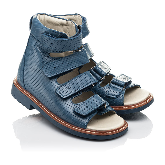Ортопедические босоножки (с высоким берцем) Woopy Orthopedic 20 синий ...