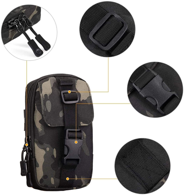 Сумка - подсумок тактический для телефона Protector Plus EDC A012 black multicam - изображение 2