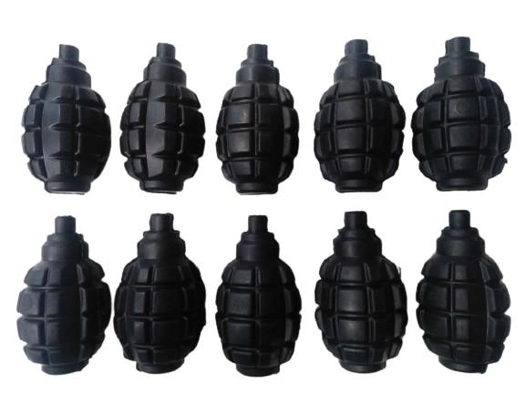 Набор резиновых тренировочных гранат макет 10 шт - изображение 1