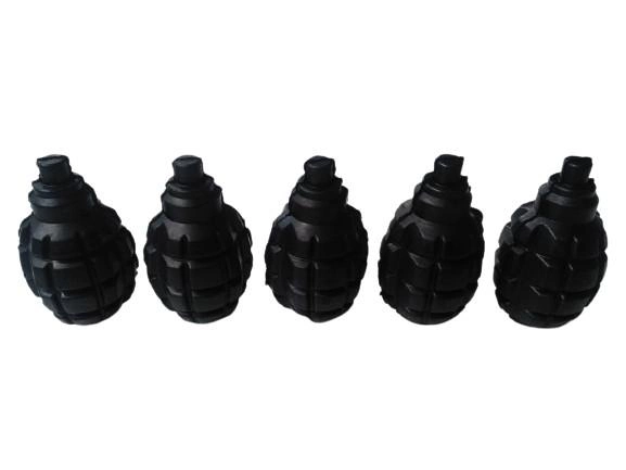 Набор резиновых тренировочных гранат макет 5шт - изображение 1