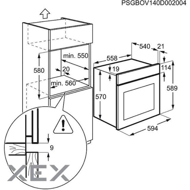 Духовой шкаф electrolux ezb 53410 ak