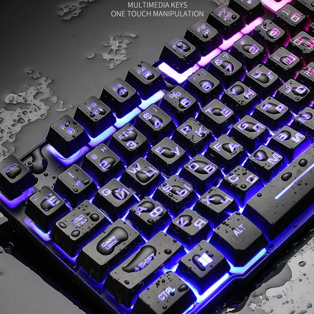 Игровая проводная клавиатура и мышь Ziyou Lang T5Kit с RGB (радужной) подсветкой, комплект 3в1 для геймеров USB - изображение 7