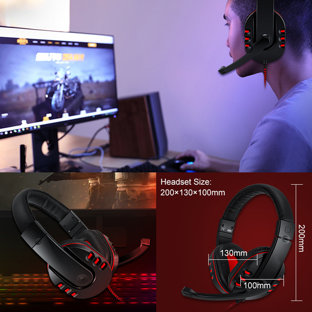 Игровой комплект клавиатура и мышь наушники коврик 4в1 Linmoni GF-500Kit с RGB подсветкой для геймеров - изображение 9