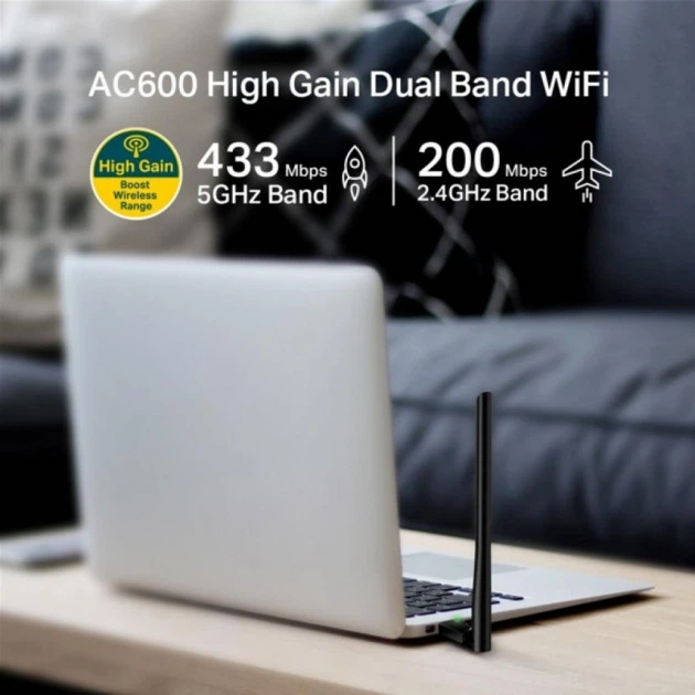 Сетевая карта Wi-Fi TP-Link ARCHER-T2U-PLUS - изображение 4