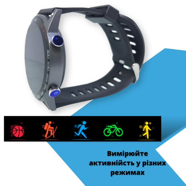 Смарт годинник KMITX T14 Black з СЕНСОРНИМ екраном з пульсометром та тонометром та датчиком вимірювання кисню + Захисна плівка (e607b6-t14b) - зображення 6
