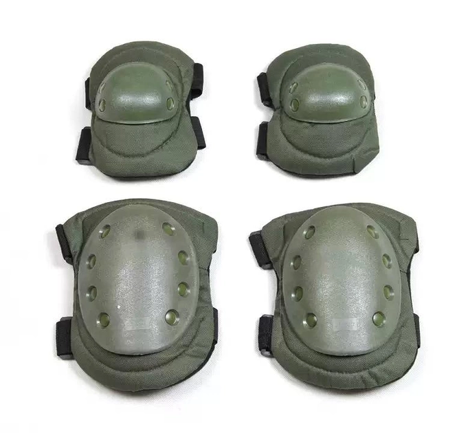 Комплект захисту тактичної наколінники F002 Oxford green - зображення 1