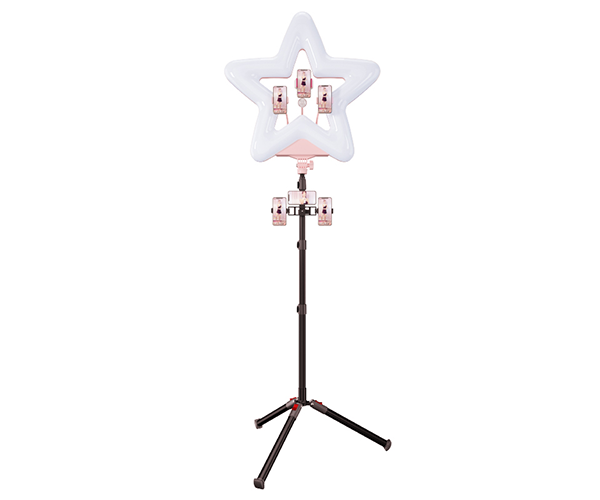 LED лампа XPRO LIVE LIGHT RK-52 студийная 360° светодиодная с штативом Звезда Розовоя 47 см для смартфонов (957_1587) - Фото 4 LED лампа XPRO LIVE LIGHT RK-52 студийная 360° светодиодная с штативом Звезда Розовоя 47 см для смартфонов (957_1587) - изображение 4