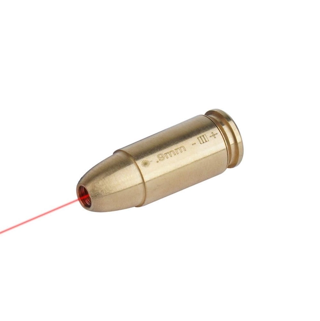 Лазерний патрон холодної пристрілки 9 мм. Vector Optics Red Laser Brass. - зображення 1