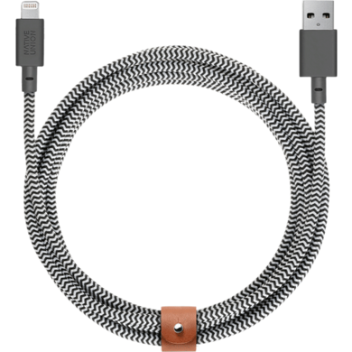 Кабель синхронизации Native Union Belt XL Cable Lightning 3m, Zebra (BELT-L-ZEB-3-NP) - Фото 1 Кабель синхронизации Native Union Belt XL Cable Lightning 3m, Zebra (BELT-L-ZEB-3-NP) - изображение 1