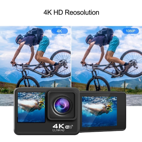 Видеокамера XPROTWIN с двумя дисплеями 4K экшн камера с 4K съемкой + Монопод в комплекте! (e607b6-58_12_twin) - изображение 5