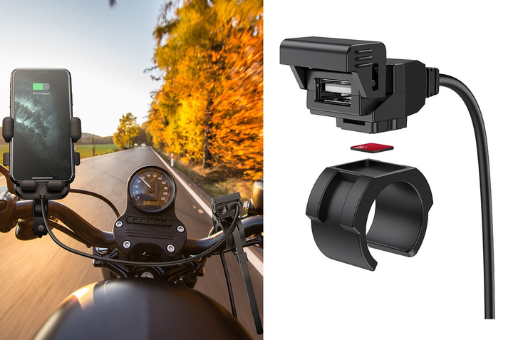Зарядное устройство USB для телефона на мотоцикл, HOCO Z45 Motorcycle ...