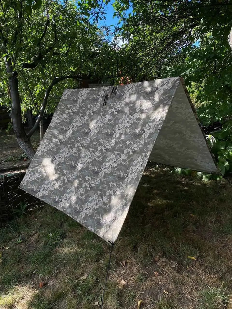 Военный тактический плащ пончо плащ-палатка дождевик Оливковый - изображение 2