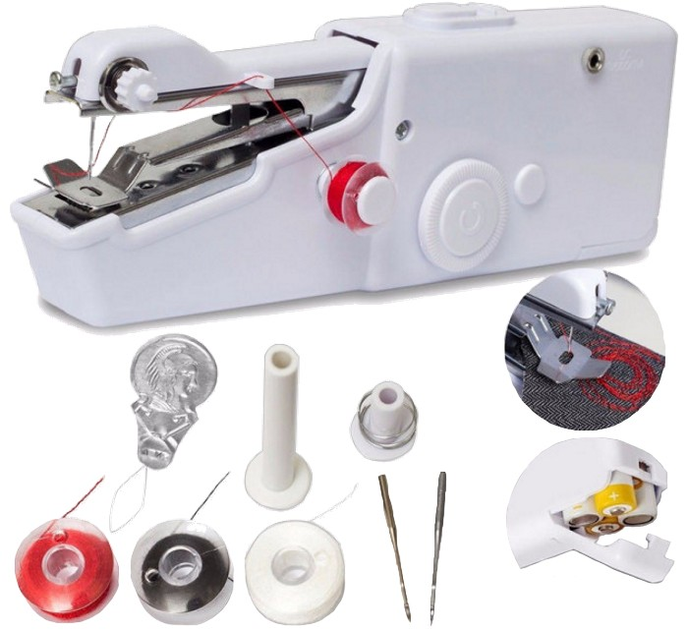 Мини швейная машинка Ручная FHSM HANDY STITCH Mini Sewing Machine ...