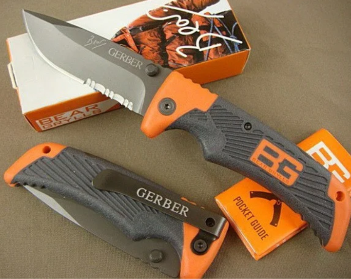 Складной туристический нож для выживания Gerber Bear Grylls Ultimate SKL11-204009 (KG-725) - изображение 1