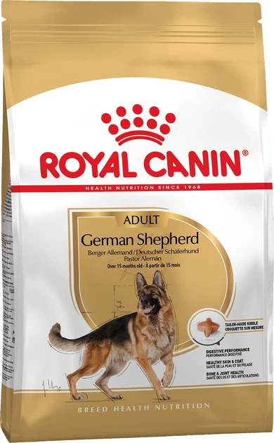 Сухой корм Royal Canin GERMAN SHEPHERD ADULT для взрослых собак породы Немецкая овчарка 11 кг (3182550892759) - Фото 1 Сухой корм Royal Canin GERMAN SHEPHERD ADULT для взрослых собак породы Немецкая овчарка 11 кг (3182550892759) - изображение 1