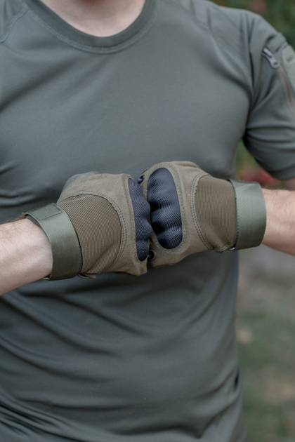 Тактичні рукавиці Bezet SMART Touch закриті повнопалі XL Зелені - зображення 2