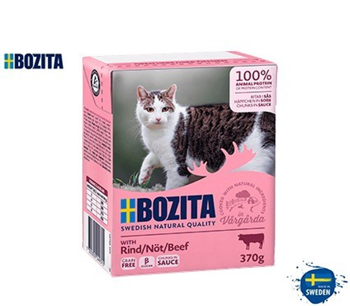 Беззерновой влажный корм для кошек с говядиной BOZITA with beef ...