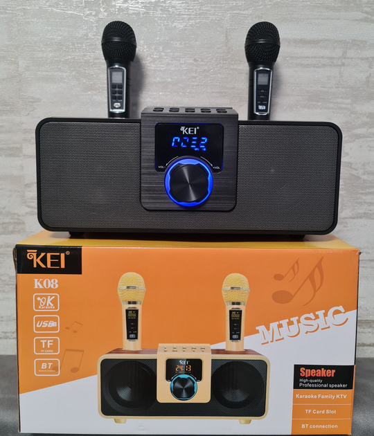 Портативна Караоке Система з двома мікрофонами SDRD K08 Bluetooth стерео 30 Ватт - зображення 4