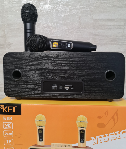 Портативна Караоке Система з двома мікрофонами SDRD K08 Bluetooth стерео 30 Ватт - зображення 5